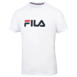 Koszulka sportowa męska Fila Classic Logo Tennis. Białe t-shirty sportowe męskie Fila, m, bez wzorów, sportowe, bez ramiączek. Za 191.00 zł.