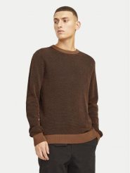 Jack & Jones Sweter Globe 12258139 Brązowy Regular Fit. Brązowe kardigany męskie Jack & Jones, m, bez wzorów, z bawełny, bez ramiączek. Za 139.99 zł.
