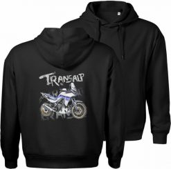 Bluza z kapturem motocyklowa z motocyklem na motor Honda Transalp 750 XL męska czarna XXL. Czarne bluzy nierozpinane męskie Topslang, m, bez wzorów, bez ramiączek, z kapturem. Za 287.30 zł.