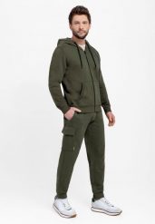 Joggery cargo N-SAVE. Spodnie dresowe męskie Volcano, bez wzorów, z dresówki. Za 149.99 zł.