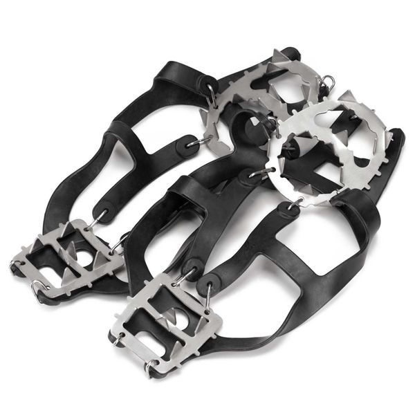 Raczki na buty turystyczne, antypoślizgowe nakładki rozmiar 40-45 czarne. Czarne buty trekkingowe męskie SPRINGOS, bez wzorów, bez zapięcia, trekkingowe. Za 29.99 zł.