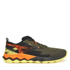 Buty do biegania Mizuno. Zielone buty do biegania męskie Mizuno, bez wzorów, bez zapięcia, do biegania, mizuno wave. Za 429.99 zł.