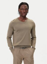 BOSS Sweter Baram-L 50476363 Brązowy Regular Fit. Brązowe kardigany męskie Boss, l, bez wzorów, z wełny, bez ramiączek. Za 579.99 zł.