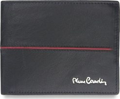 Pierre Cardin Portfel męski skórzany PIERRE CARDIN TILAK38 325 RFID Czarno Czerwony uniwersalny. Czarne portfele męskie Pierre Cardin, bez wzorów. Za 135.00 zł.