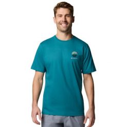 T-shirt sportowy z krótkim rękawem męski Kettle River Outdoor Tee. Zielone t-shirty sportowe męskie Columbia, l, bez wzorów, z bawełny, sportowe, bez ramiączek. Za 99.99 zł.