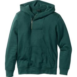 Bluza z kapturem Slim Fit bonprix niebieskozielony. Bluzy nierozpinane męskie marki bonprix. Za 99.99 zł.