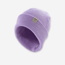 Czapka narciarska dla dorosłych Wedze Fisherman. Fioletowe czapki męskie WED'ZE, bez wzorów, z dzianiny, sportowe. Za 39.99 zł.
