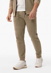 Spodnie dresowe N-KANTON. Brązowe spodnie dresowe męskie Volcano, bez wzorów, z bawełny. Za 139.99 zł.