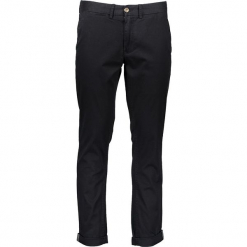 Spodnie chino - Slim fit - w kolorze czarnym. Czarne eleganckie spodnie męskie Ben Sherman, z aplikacjami, z materiału. W wyprzedaży za 173.95 zł.