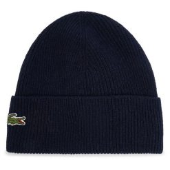 Zestaw Szalik i Czapka Lacoste. Niebieskie czapki męskie Lacoste, bez wzorów. Za 529.99 zł.