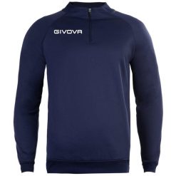 Bluza piłkarska dla dorosłych Givova Maglia Tecnica granatowa. Niebieskie bluzy nierozpinane męskie Givova, m, bez wzorów, sportowe, bez ramiączek, bez kaptura. Za 87.15 zł.