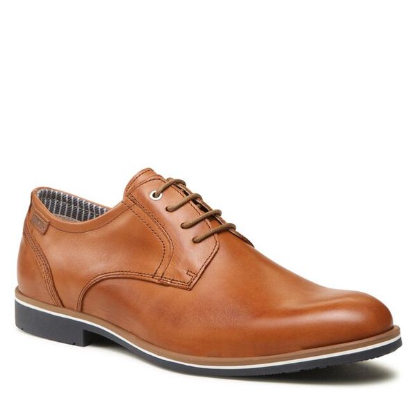 Półbuty Pikolinos. Brązowe eleganckie półbuty męskie Pikolinos, wizytowe, bez obcasa, bez zapięcia. Za 349.99 zł.