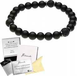 Radziszewska Jewellery Męska Bransoleta z Kamieni Naturalnych Onyks Lawa Wulkaniczna Prezent. Biżuteria dla mężczyzn Radziszewska Jewellery, z lawą. Za 119.00 zł.