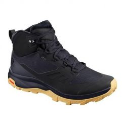 Buty turystyczne męskie Salomon Outsnap Cs Wp. Szare buty trekkingowe męskie Salomon, bez wzorów, z materiału, sportowe, bez obcasa, bez zapięcia. Za 657.00 zł.