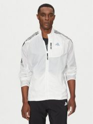 Adidas Kurtka do biegania Own the Run 3-Stripes JD7760 Biały Slim Fit. Białe kurtki treningowe męskie ADIDAS, m, bez wzorów, z syntetyku, bez kaptura, do biegania. Za 279.99 zł.