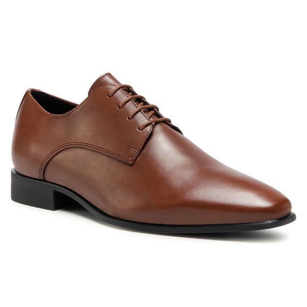 Półbuty Geox. Brązowe eleganckie półbuty męskie Geox, wizytowe, bez obcasa, bez zapięcia. Za 279.99 zł.