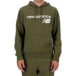 Bluza na co dzień męska NEW BALANCE z kapturem. Zielone bluzy nierozpinane męskie New Balance, m, bez wzorów, z kapturem. Za 229.00 zł.