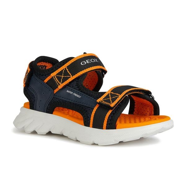 Sandały Geox J Sandal Airadyum B. Brązowe buty zimowe męskie Geox, bez wzorów, z syntetyku, sportowe, bez obcasa, bez zapięcia. Za 169.99 zł.