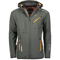 Geographical Norway Softshell ROYAUTE DGREY - ORANGE DB MEN 068. Szare kurtki softshell męskie Geographical Norway, bez wzorów, z softshellu, bez kaptura, trekkingowe. Za 239.00 zł.