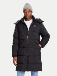 Tommy Jeans Płaszcz zimowy DM0DM22256 Czarny Regular Fit. Czarne płaszcze męskie Tommy Jeans, na zimę, m, bez wzorów, z jeansu, bez kaptura. Za 1,079.00 zł.