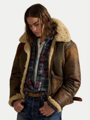 Polo Ralph Lauren Kurtka skórzana 710939176001 Brązowy Regular Fit. Brązowe kurtki męskie Polo Ralph Lauren, m, bez wzorów, ze skóry, bez ramiączek, bez kaptura. Za 10,499.00 zł.