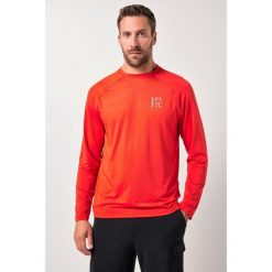 Męska koszulka funkcyjna FLEXNAMIC® do fitness długi rękaw szybkoschnąca. Czerwone koszulki męskie z długim rękawem JAY-PI, m, bez wzorów, z elastanu, sportowe, bez kołnierzyka, bez ramiączek. Za 199.99 zł.