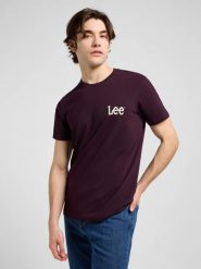 MESKA KOSZULKA LEE MEDIUM WOBBLY LEE TEE DEEP WINE 112370506. T-shirty męskie Lee, l, bez wzorów, bez kołnierzyka, bez ramiączek. Za 79.99 zł.