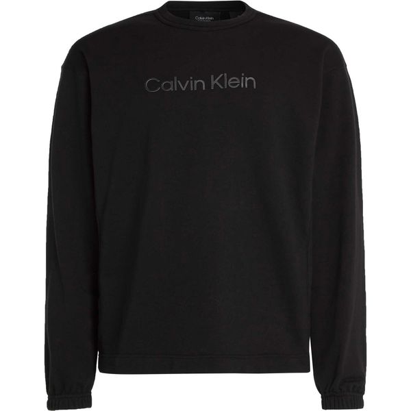 Ck Performance Pw Sweter - Bluza Dorosłych. Czarne bluzy nierozpinane męskie Calvin Klein, m, bez wzorów, casualowe, bez ramiączek, bez kaptura. Za 327.55 zł.