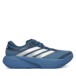 Buty do biegania adidas. Niebieskie buty do biegania męskie ADIDAS, bez wzorów, bez zapięcia, do biegania. Za 649.99 zł.
