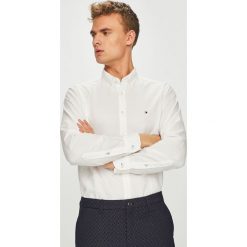 Tommy Hilfiger - Koszula. Niebieskie koszule męskie Tommy Hilfiger, l, bez wzorów, z bawełny, bez kołnierzyka, bez ramiączek. W wyprzedaży za 199.90 zł.