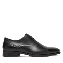 Półbuty Aldo. Czarne eleganckie półbuty męskie Aldo, wizytowe, bez obcasa, bez zapięcia. Za 579.99 zł.
