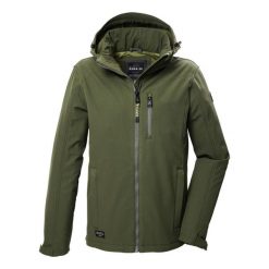 Kurtka softshell z kapturem Killtec GW 29. Szare kurtki softshell męskie GIGA DX, bez wzorów, z softshellu, z kapturem, trekkingowe. W wyprzedaży za 470.00 zł.