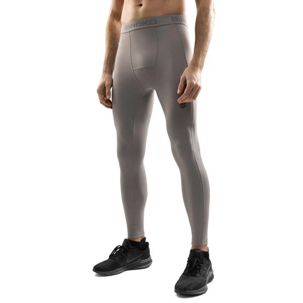 Męskie legginsy treningowe Fitness Siroko Tenaz. Szare bielizna termoaktywna męska SIROKO, l, bez wzorów, z materiału, na fitness i siłownię. W wyprzedaży za 105.99 zł.