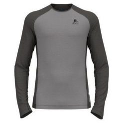 Bluza termiczna męska Odlo Natural Performance PW 150 BL Top Crew Neck LS. Szare bielizna termoaktywna męska Odlo, m, bez wzorów, bez ramiączek, narciarskie. Za 336.90 zł.