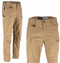 SPODNIE BOJÓWKI BEŻOWE STRETCH, "3XL", CE, LAHTI. Brązowe długie spodnie sportowe męskie Lahti Pro, bez wzorów. Za 104.85 zł.