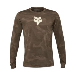 Bluza rowerowa męska Fox Ranger Tru Dri LS Jersey. Brązowe bluzy nierozpinane męskie FOX, m, bez wzorów, z jersey, bez ramiączek, bez kaptura. Za 277.99 zł.