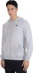 Bluza męska 4F M1768 szara 4FWMM00TSWSM1768 27M M. Szare bluzy nierozpinane męskie 4f, m, bez wzorów, bez ramiączek, bez kaptura. Za 195.15 zł.