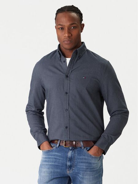 Tommy Jeans Koszula DM0DM22836 Granatowy Regular Fit. Niebieskie koszule męskie Tommy Jeans, m, bez wzorów, z bawełny, bez kołnierzyka, bez ramiączek. Za 329.99 zł.