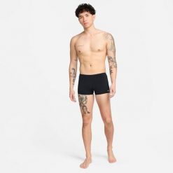 Bokserki kąpielowe męskie Nike Hydrastrong Solid Square Leg. Czarne kąpielówki męskie NIKE SWIM, m, bez wzorów. W wyprzedaży za 167.35 zł.