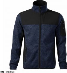 RIMECK Casual 550 - ADLER - Softshell kurtka męska, 350 g/m, 100% poliester, - knit blue 3XL. Niebieskie kurtki męskie RIMECK, m, bez wzorów, z poliesteru, casualowe, bez ramiączek, bez kaptura. Za 183.90 zł.