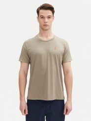 Aulp T-Shirt Tommy Khaki Regular Fit. Brązowe t-shirty sportowe męskie Aulp, l, bez wzorów, z syntetyku, sportowe, bez ramiączek. Za 49.99 zł.
