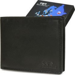 Beltimore Męski portfel skórzany klasyczny RFiD czarny Beltimore K41. Czarne portfele męskie Beltimore, bez wzorów. Za 46.99 zł.