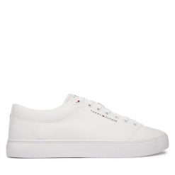 Tenisówki Tommy Hilfiger. Białe trampki męskie Tommy Hilfiger, bez wzorów, bez zapięcia. Za 299.99 zł.