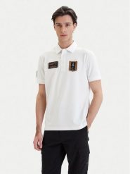 Aeronautica Militare Polo 261PO1927UP00191 Biały Regular Fit. Białe koszulki polo męskie Aeronautica Militare, m, bez wzorów, z bawełny, bez kołnierzyka, bez ramiączek. Za 459.99 zł.