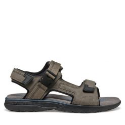 Sandały Geox. Szare sandały męskie Geox, bez zapięcia. Za 339.99 zł.