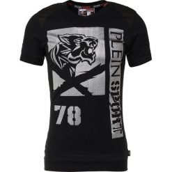 Plein Sport ROUND NECK REASON Tshirt z nadrukiem black/silver. Czarne t-shirty męskie Plein Sport, l, z nadrukiem, z bawełny, sportowe. W wyprzedaży za 509.40 zł.