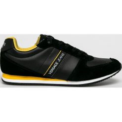 Versace Jeans - Buty. Czarne buty sportowe na co dzień męskie Versace Jeans, bez wzorów, z gumy, sportowe, bez ramiączek, bez kaptura. W wyprzedaży za 399.90 zł.