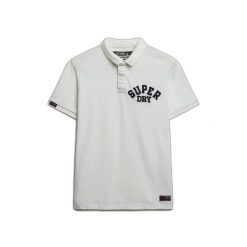 Polo Superdry Vintage Athletic. Białe koszulki polo męskie Superdry., m, bez wzorów, vintage, bez kołnierzyka, bez ramiączek. Za 285.00 zł.