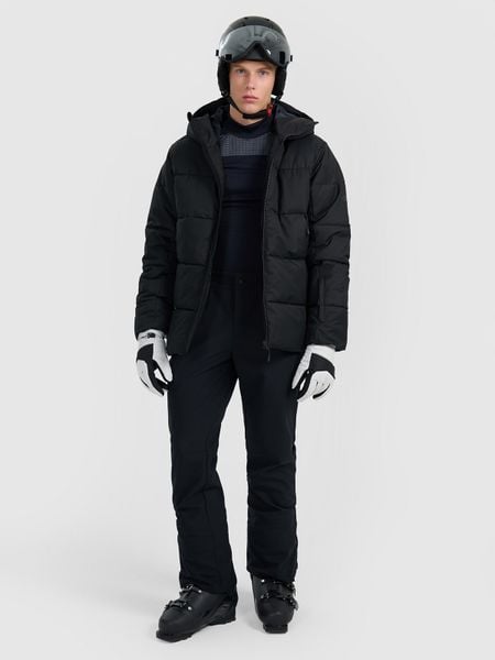 4F Spodnie narciarskie softshellowe membrana 8000 męskie - czarne S. Czarne spodnie narciarskie i snowboardowe męskie 4f, bez wzorów, z softshellu, narciarskie. Za 499.99 zł.