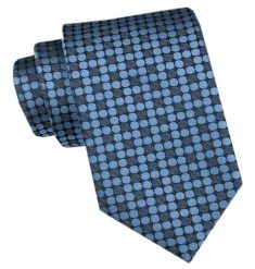 Męski Krawat - Angelo di Monti - Niebieski, Gęste Groszki. Niebieskie krawaty i muchy męskie Angelo di Monti, bez wzorów, z tkaniny, eleganckie. Za 45.00 zł.